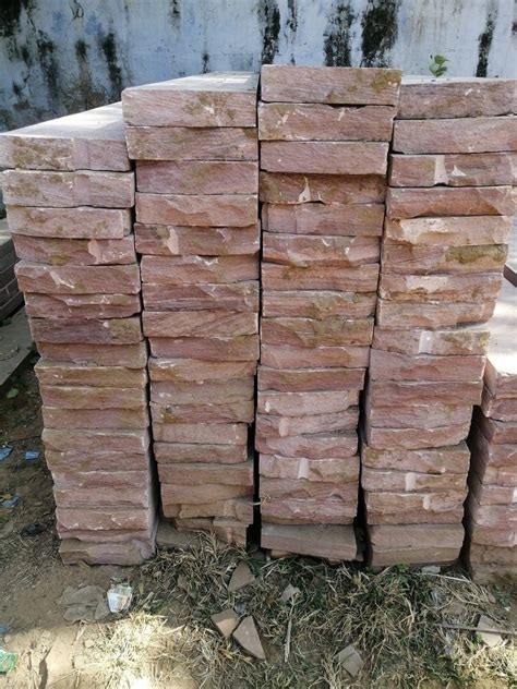 Red Sandstone Slab For Flooring And Cladding 25 Mm At Rs 25 Sq Ft In