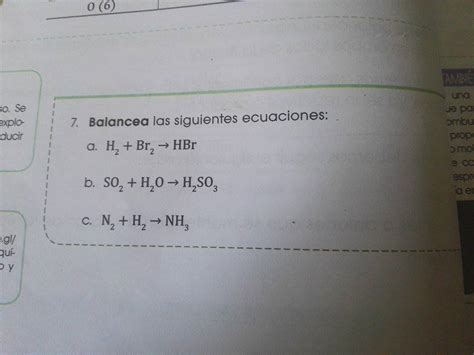 Balancea Las Siguientes Ecuaciones Brainly Lat