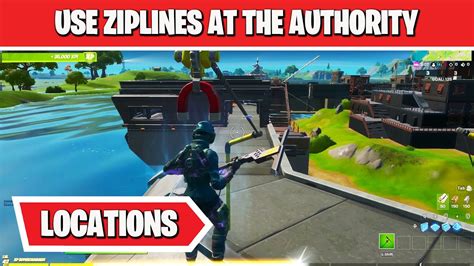 Use Different Ziplines At The Authority Locations Fortnite Battle