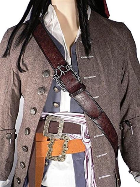 Jack Sparrow Sun Flower Baldric Sword Pirate Belt Set Of 3 Waist