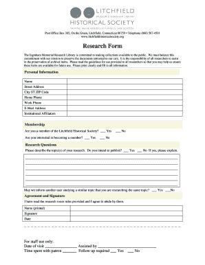 Fillable Online Litchfield Historical Society Sample Forms Fax Email