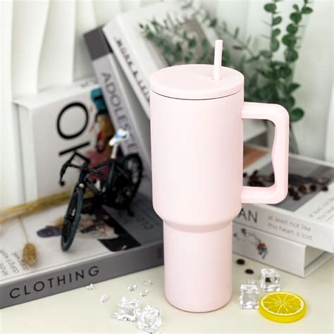 Custom Simple Modern Tumbler Cup With Handle And Straw 40oz 40 Oz