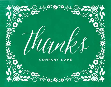 Thank You Floral Border by Green Tie Studio | Postable