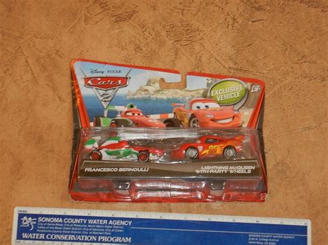 Disney Pixar Cars 2 Francesco Bernoulli Lightning Mcqueen W Party Wheels Nos 1995169941