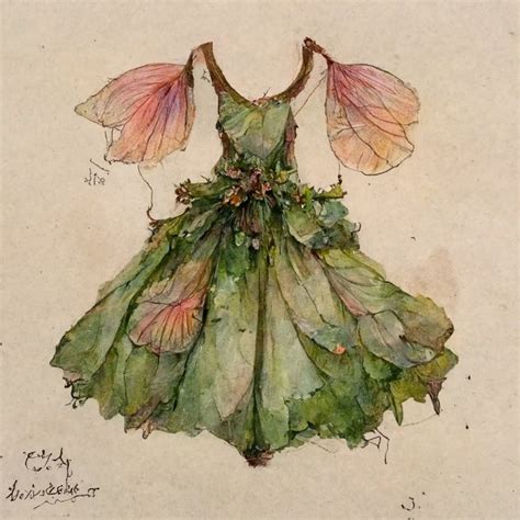 Forest Fairies Clothes Watercolor Clipart enchanted Forest Garden Kids ...