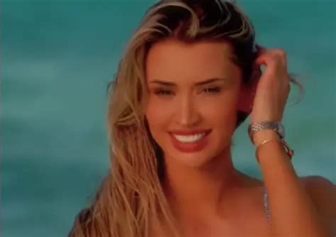 Mikayla Demaiter Shared A Sultry Video In Which She Poses In A Blue And White Bikini Showing Off