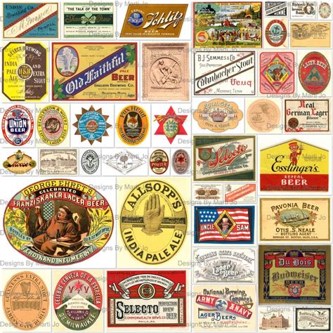 Vintage Beer Labels 45 Printable Old Beer Labels Digital Etsy