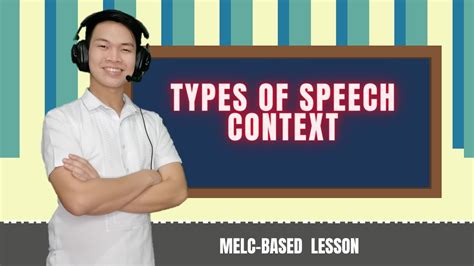 Types Of Speech Context Youtube