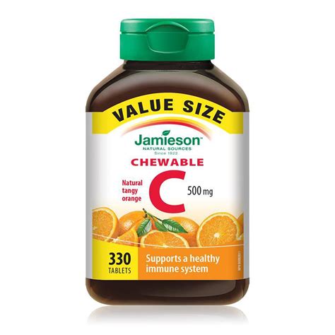 Jamieson Chewable Vitamin C Mg Tangy Orange Value Pack Walmart