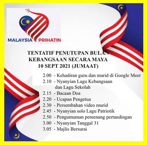 Majlis Penutupan Bulan Kebangsaan 2021 PORTAL RASMI SMK INANAM