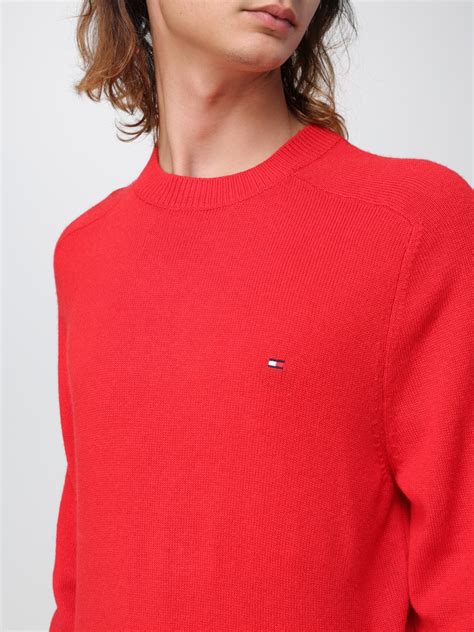 Tommy Hilfiger Outlet Crew Neck Sweater Red Tommy Hilfiger Sweater Mw0mw33100 Online At