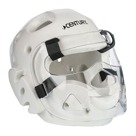 White Full Sparring Headgear With Face Shield