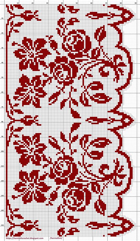 Filet Crochet Lace Cross Stitch Flowers Cross Stitch Patterns