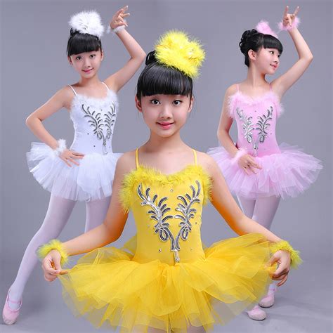 LOLANTA 3-14 Years Kids Girls Little Swan Dance Dress White Ballet Tutu Skirt Children's ...