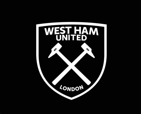 West Ham United Club Logo White Symbol Premier League Football Abstract ...