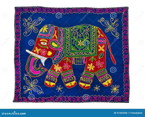 Traditional Indian Embroidery Pattern Elephant Stock Photo Image Of