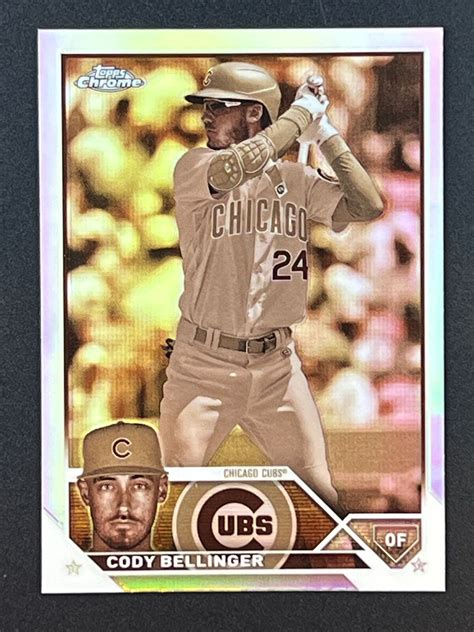 Cody Bellinger Topps Chrome Sepia Refractor Chicago Cubs Ebay