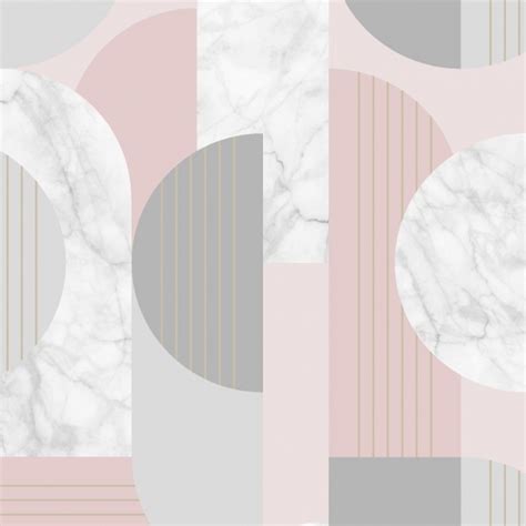 Pink And Grey Geometric Wallpaper