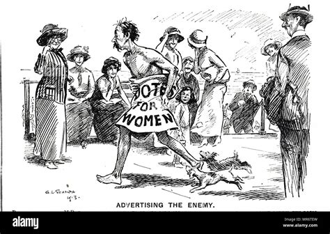 Womens suffrage cartoon hi-res stock photography and images - Alamy