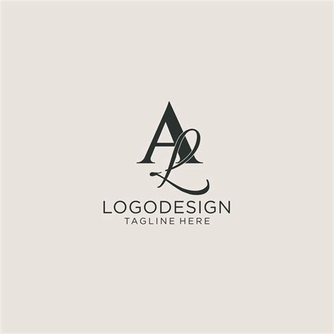 Initials Al Letter Monogram With Elegant Luxury Style Corporate