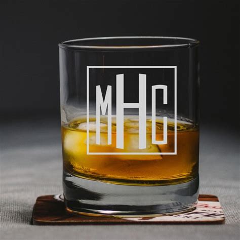 Personalized Whiskey Glass Groomsmen T Custom Rocks Etsy