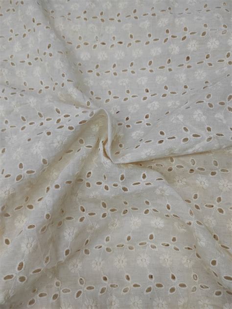 Dyeable Cotton Eyelet Hakoba Fabric At Rs 110 Meter In Surat Id