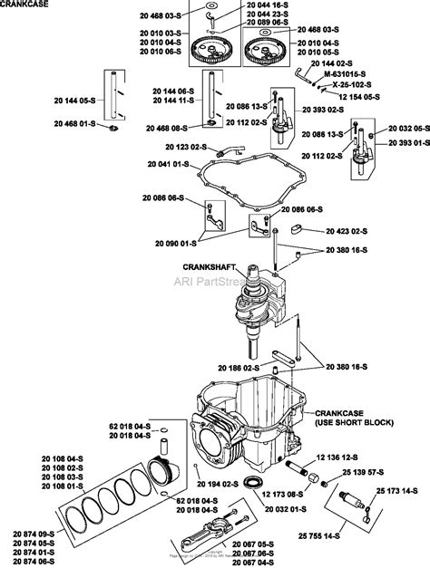 Kohler SV530 0222 MTD 17 HP 12 7 KW Parts Diagram For Crankcase 2 20 16