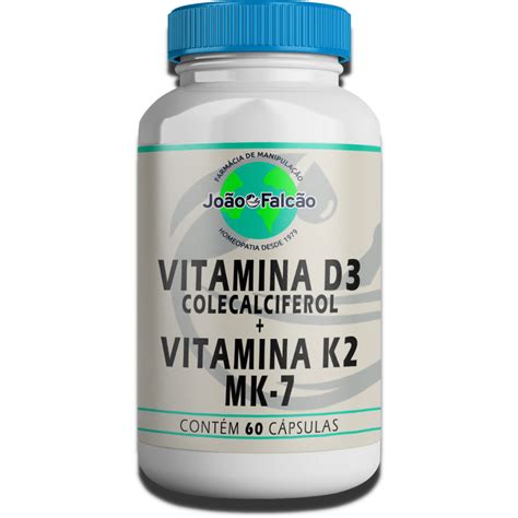 Vitamina D3 Colecalciferol 10 000ui Vitamina K2 Mk 7 120mcg 60 Cápsulas Shopee Brasil