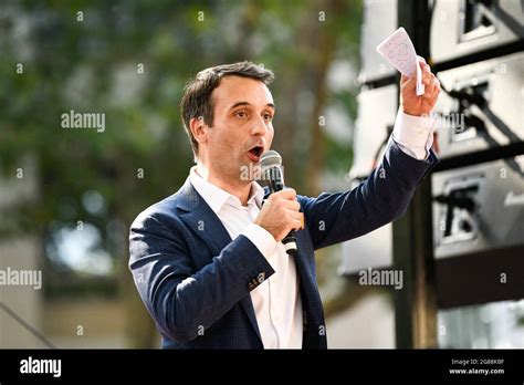 Florian Philippot During The Anti Sanitary Pass Demonstration At The