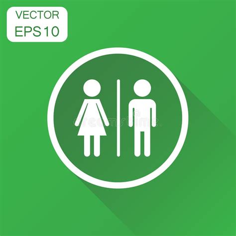 Wc Icono Del Retrete Muestra De Los Hombres Y De Las Mujeres Del