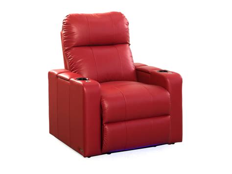 Octane Seating Xl700 Turbo Theater Seating Power Recline Red Single