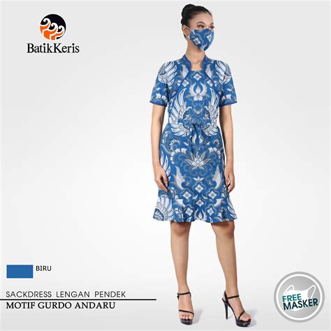 Sackdress Batik Lengan Pendek Motif Gurdo Andaru Batik Keris Online