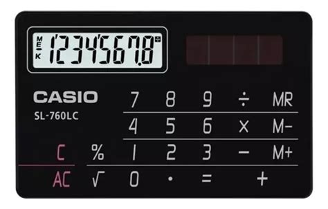 Calculadora Super Solar De Bolsillo Casio Sl 760lc Bk Negra