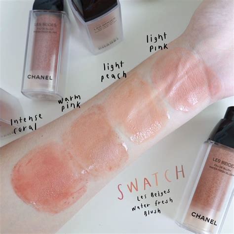 Light Peach Light Pink Les Beiges Chanel Hitlist Swatch Pink