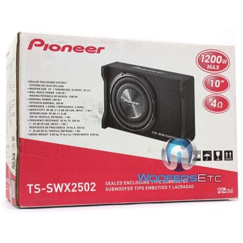 Ts Swx2502 Pioneer 10 Shallow Mount Single 4 Ohm Ts Series Loaded