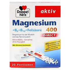 3x DOPPELHERZ Magnesium B Vitamine Direkt Pellets 20 20 20 Stück