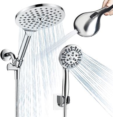 Grich Dual Shower Head With Hand Held Spray In High Pressure