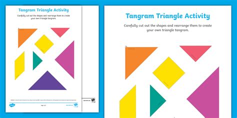 Triangle Tangram Puzzle Activity L Enseignant A Fait