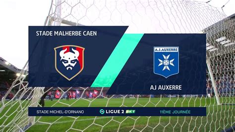 J11 Ligue 2 BKT Le résumé vidéo de SMCaen 1 1 AJ Auxerre YouTube