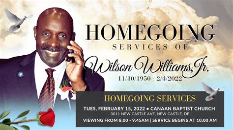 Homegoing Service For Wilson Williams Jr Youtube