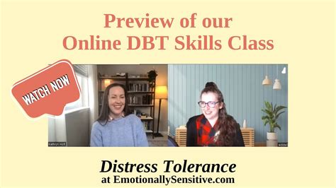 Sneak Peek Online DBT Skills Class Distress Tolerance YouTube