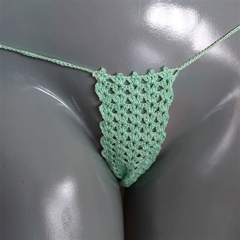 Crochet Extreme Micro G String Bikini L See Through Bikinis L Extreme Bikini Micro Open Set By