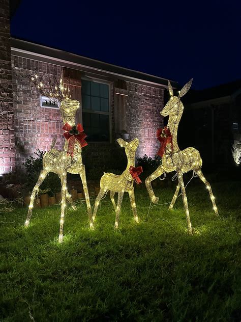 Light Up Reindeer Family Christmas Decoration - Warm White – Certified ...