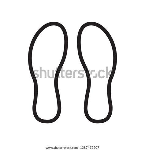 Shoeprint Footprint Icon Trendy Outline Style Stock Vector Royalty