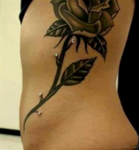 47 Brilliant Rose Tattoos Designs On Rib