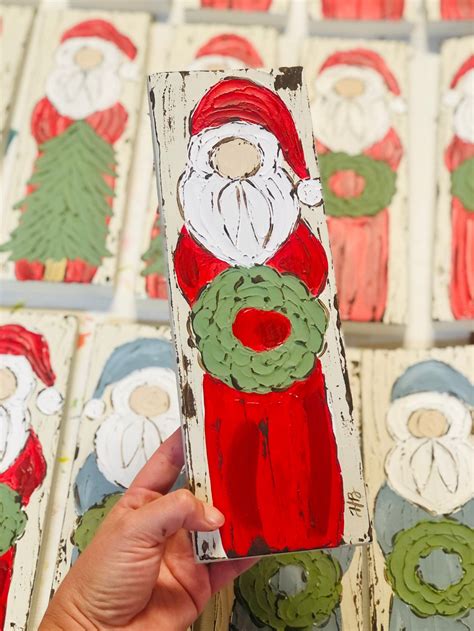 ORIGINAL Santa Painting Santa Claus Art Santa Decor | Etsy