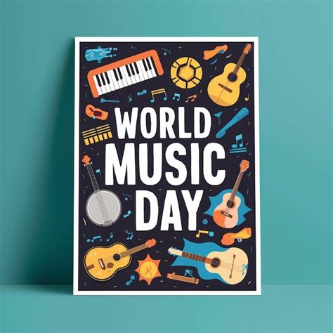 Premium Photo World Music Day Poster Design