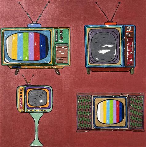 On TV Painting by John McCabe | Saatchi Art in 2024 | Canvas painting ...