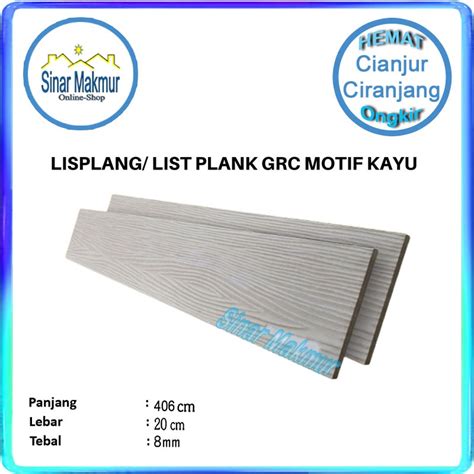 Jual Listplank Lisplang Grc Motif 400x200x8 Mm Shopee Indonesia