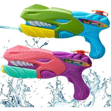 Pistolet à Eau Enfants 450ml Lot de 2 Fusil à Eau Jouets Pistole à Eau